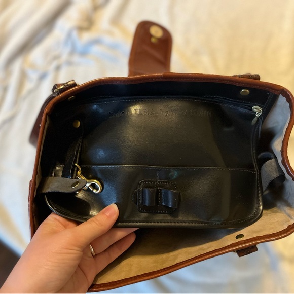 Vintage Brahmin Tote Bag in black and brown leather - Picture 7 of 13